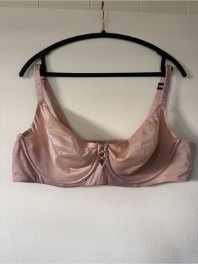 Torrid Shimmery Blush Pink Underwire Satin Denim Bra